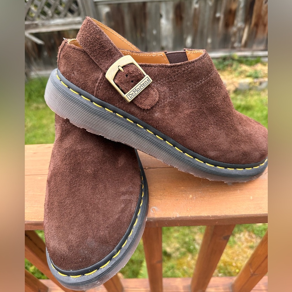 Dr. Martens Isham Desert Oasis Suede Mules in Dark Brown size 8 men’s